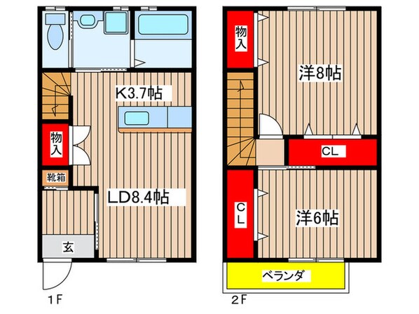 イーストテラス八事の物件間取画像